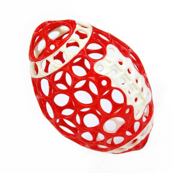 🥳3/20🥳  Oball  FootBall - Red & White -  Ages Newborn + - Picture 1 of 6